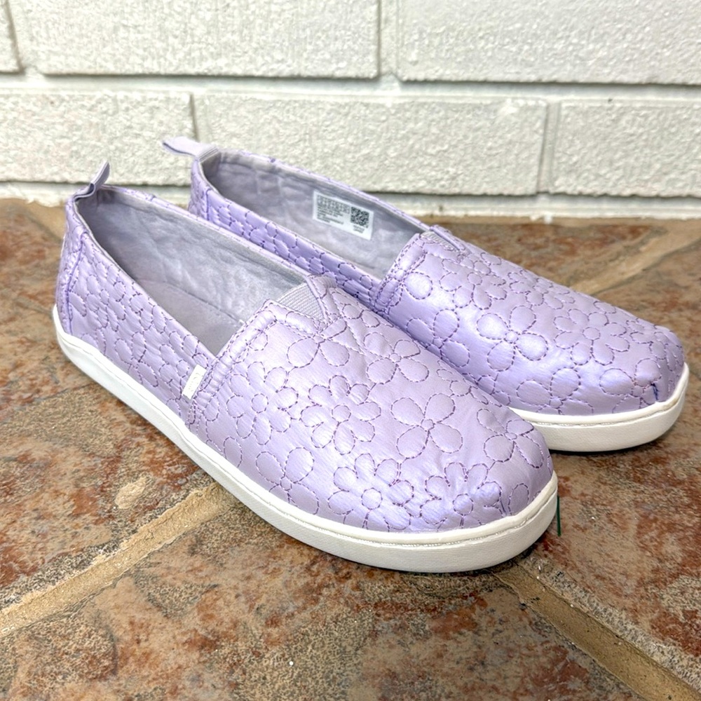 Toms Shoes Purple Flowers